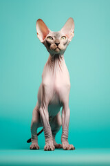 Very cute Sphynx in nature, national geography, Wide life animals. AI Generated.
