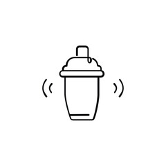 Cocktail Shaker Line Style Icon Design
