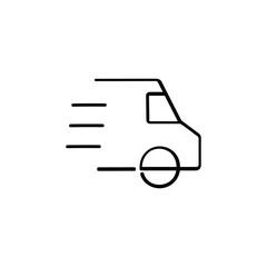 Fast Truck Line Style Icon Design