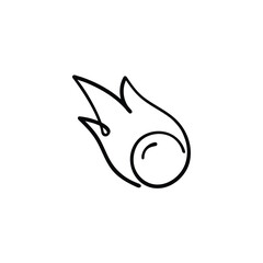 Fire Ball Line Style Icon Design  © pepulousdsg