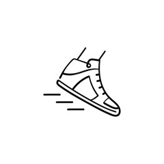 Running Line Style Icon Design