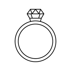 Ring icon vector. Wedding illustration sign. Jewel symbol. Gem logo.