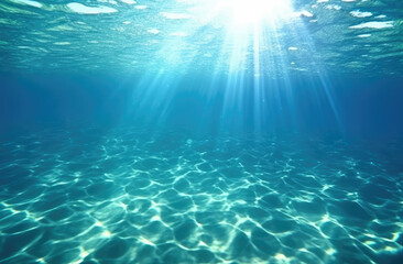 Fototapeta na wymiar blue water surface, ocean wave, sea reflection