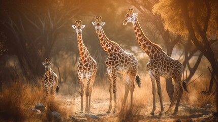 Graceful Giants: Exploring the Majestic Wildlife of Tanzania and Kenya, generative AI