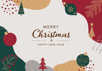 クリスマスのための抽象的なデザインの背景。ベクターイラスト。