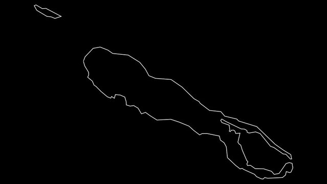Rennell and Bellona province map of Solomon Islands outline animation