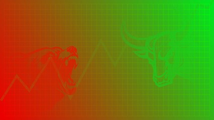 Green & Red Share Market Trading Background