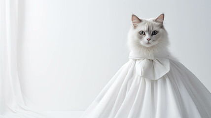 Cat high fashion white background.ai.