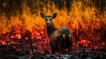 animal forest on fire