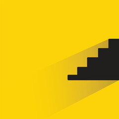 stair with shadow on yellow background