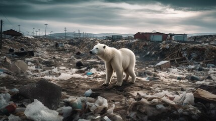 polar bears are gone in place of the oil and waste industries