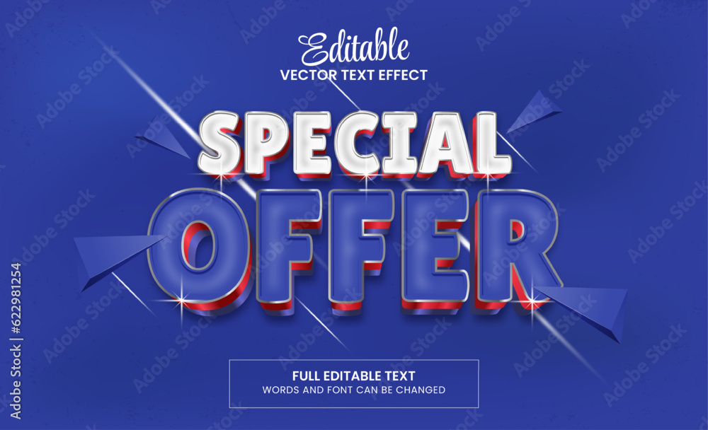 Canvas Prints special offe 3d text, editable text effect