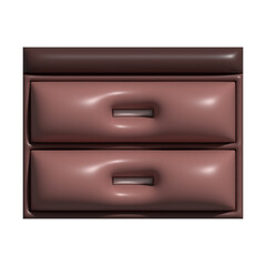 3D Furniture Graphic Asset with Light Background