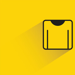 shirt with shadow on yellow background