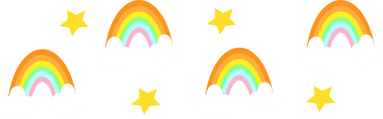 Rainbow Weather icon pattern  design elements illustration.