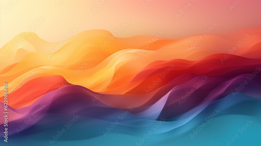 Poster abstract blurred gradient background colors with dynamic effect