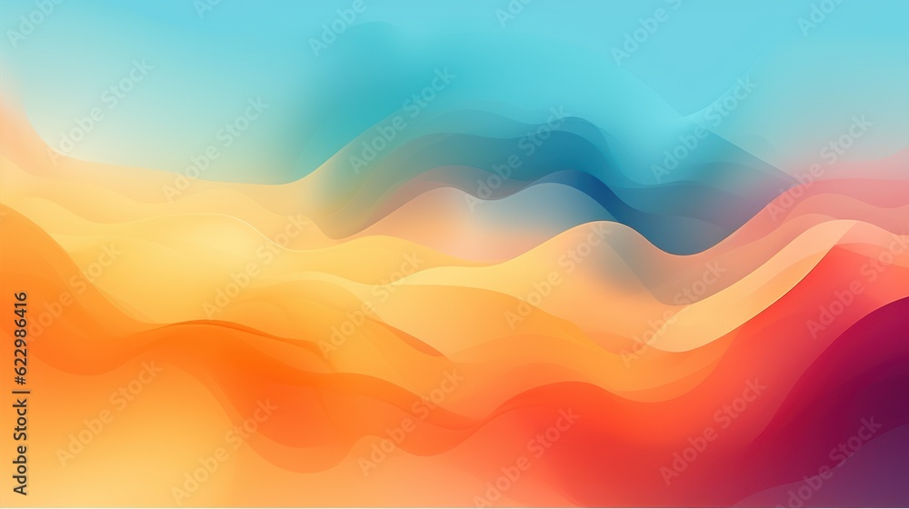 Poster abstract blurred gradient background colors with dynamic effect