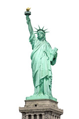Statue of Liberty in New York isolated on transparent background - obrazy, fototapety, plakaty