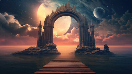 Heaven's gate in the clouds, HD, Background Wallpaper, Desktop Wallpaper