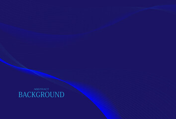 Dark abstract background with glowing wave. Vector abstract geometric background. Abstract modern line wave designed. Vector illustration.