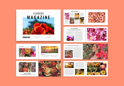Flower Magazine Template Landscape