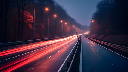 night traffic on the highway