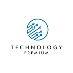 Technology Logo design, digital icon design vector illustration