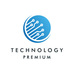 Technology Logo design, digital icon design vector illustration
