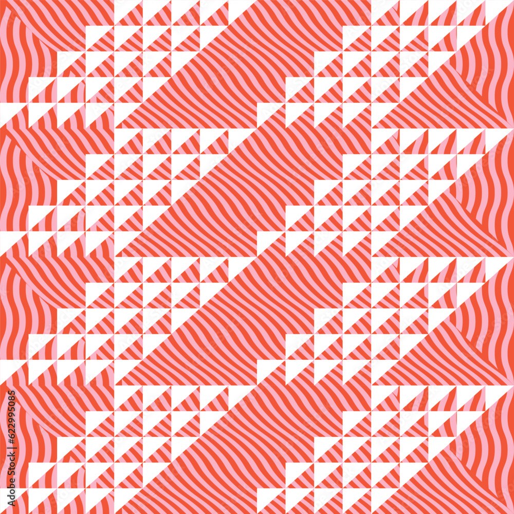 Fototapete modern abstract geometric contemporary vector seamless diagonal pattern with simple elements and sha