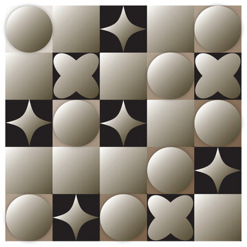 black and white pattern,3D wallpaper design,
Circles, vector seamless pattern