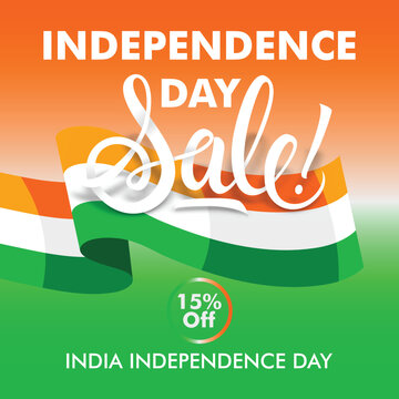 India independence day sale social media post design template, 15th august independence day sale
