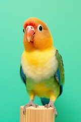 Very cute Lovebird in nature, national geography, Wide life animals. AI Generated.
