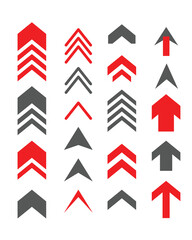 Directional arrow sign or icons set design