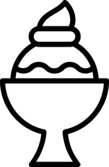 Ice cream line icon. Sweets icon simple style.