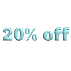 20% off sale tag
