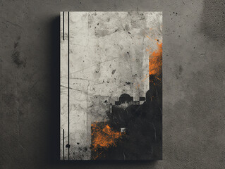 A Grungy Book Cover with a Bold Abstract Illustration Inspired by Grungy Paper Textures | Generative AI