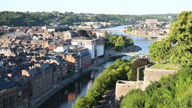 A stunning view seen from Citadel of Namur, Belgium