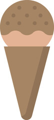 Ice cream flat icon. Sweets icon simple style.