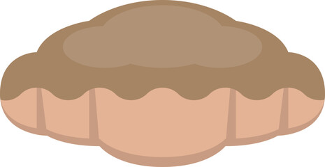 Croissant flat icon. Sweets icon simple style.