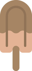 Ice cream flat icon. Sweets icon simple style.