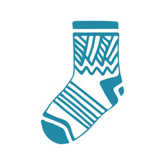 hand drawing socks vector design, brightly colored on white background perfect for christmas celebration.