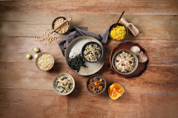 still life with beans and cup