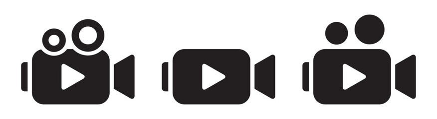 Video camera icon, vector illustration