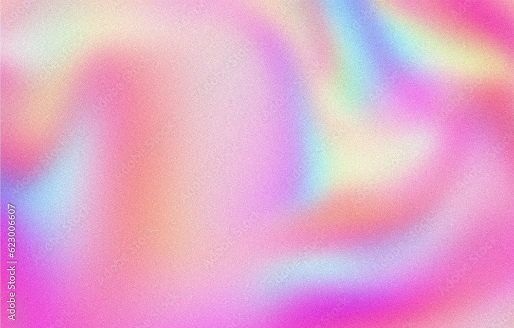 Aufkleber abstract pastel holographic blurred grainy gradient background texture. colorful digital grain soft 