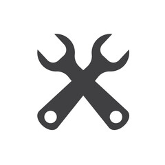 wrench crossed  icon vector element design template