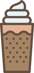 Smoothie line filled icon. Sweets icon simple style.