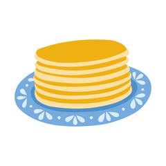 Pancake vector illustration. Sticker, poster, print templates. Element are isolated.