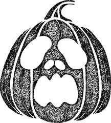 pumpkin head08 stamp clipart  for halloween party celebration and decoration
