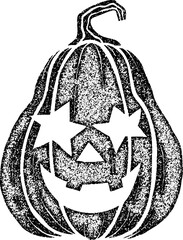 pumpkin head13 stamp clipart  for halloween party celebration and decoration