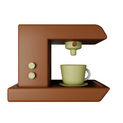 coffee machine 3d icon illustration